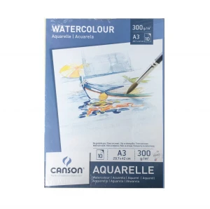 HKUK Giấy vẽ màu nước Canson Aquarelle A3 A4 siêu dày, 10 tờ, made in France
