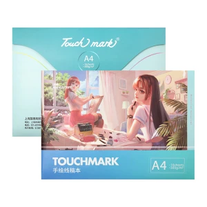 HKUK Giấy vẽ Touchmark vẽ marker siêu dày 300gsm, khổ a4, 16 tờ, có sẵn hình để vẽ