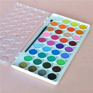 [ HKUK ] Màu nước Simbalion watercolor cakes 36 màu - kèm cọ vẽ