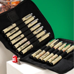 [ HKUK ] [ NEW 2020 ] Set bút line viền Pigma Micron Sakura 13 cây full ngòi kèm túi vải đựng