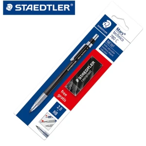 [ HKUK ] Set chì Staedtler Mars Technico bút chì kim ngòi 2.0 HB kèm gọt ở đuôi và tẩy đen Rasoplast