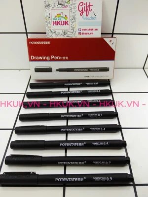 Line đen Potentate chống nước water proof pigment ink 8 cây