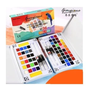 Màu nước dạng nén Giorgione G-3600A solid watercolor set 36 màu đi kèm quà tặng