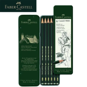 Set chì đen (khô) 6 cây Faber Castell 9000 Germany
