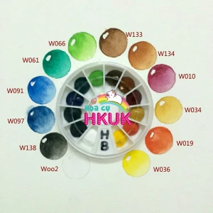 Set pocket 12 màu Holbein HWC watercolor artists