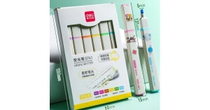 Bút dấu dòng 6 màu kèm sticker S741 (Deli)