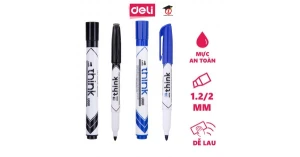 Bút viết bảng U006 (Xanh-Đen) (Deli)