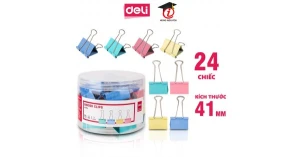 Kẹp bướm màu 41mm (8552A) (Deli)