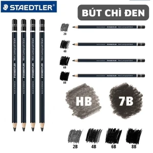 Bút chì đen Staedtler MARS LUMOGRAPH 100B BLACK thuần Carbon Graphite