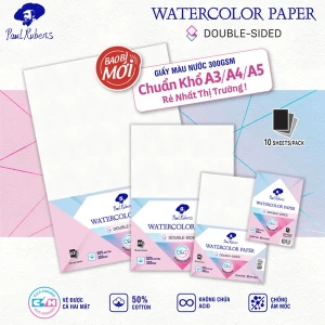 Giấy màu nước Paul Rubens 50% cotton - tờ lẻ
