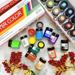 Màu Poster Pentel - Bộ 12 màu lọ thủy tinh 30ml