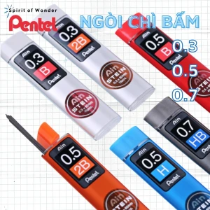Ruột chì bấm Pentel - AIN STEIN - Ngòi chì kim 0.5 , 0.7 , 0.3