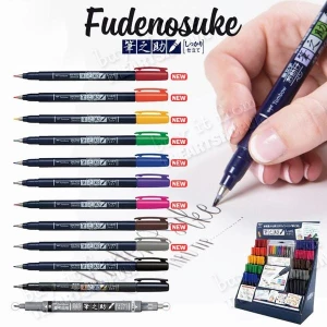 Bút viết thư pháp TOMBOW Fudenosuke chuyên viết Hán Tự - Calligraphy - Brush Lettering