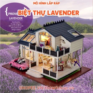 Mô hình lắp ráp: BIỆT THỰ LAVENDER (Tặng Mica Che Bụi Bộ Dụng Cụ Kit Keo Chuyên Dụng)