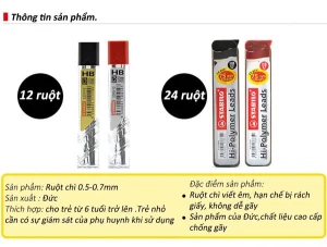 Ngòi bút chì cơ khí màu đen STABILO 0.5/0.7mm