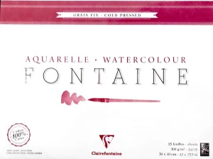 Sổ vẽ màu nước CLAIREFONTAINE - CLAIREFONTAINE Watercolor Pad-Cold Pressed 100% Cotton