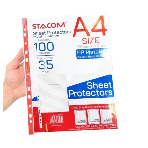 Bộ 100 Bìa Lá A4 11 Lỗ Stacom D3040