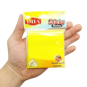 Giấy Note 76 x 76 mm DHA DH-9703 Màu Vàng (100 Tờ)