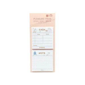 Giấy Note Hình 70 x 70 mm KE JUN KJS-002 (60 Tờ) Cash Note Màu Hồng