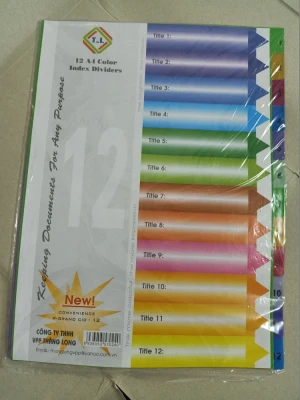 Bìa phân trang nhựa 12 số Tlong
