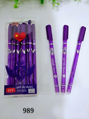 Bút gel tẩy được HY-989 Tím