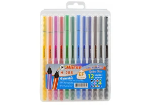 Bút lông dầu sọc Horse 12 màu- Chính hãng