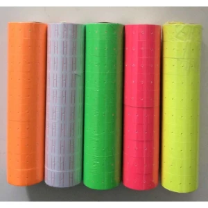 Giấy dán giá màu xanh lá, hộp trắng