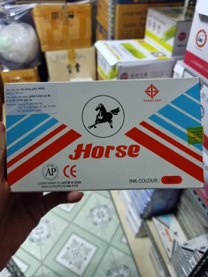 Hộp dấu kim loại Horse H-01 lớn (Tampong)