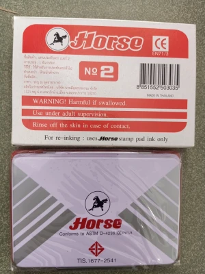 Hộp dấu kim loại Horse H-02 trung (Tampong)