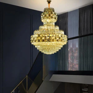 Đèn chùm pha lê trang trí phòng khách sang trọng D600mm HP-CFL3516