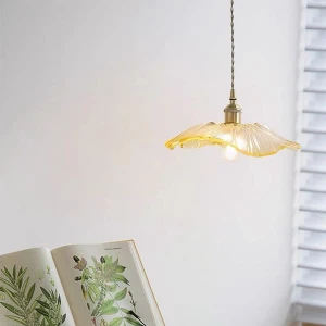 Đèn thả trần quán cafe, bàn ăn, tab đầu giường chao thủy tinh DC-TT23C