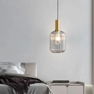 Đèn thả trần quán cafe, bàn ăn, tab đầu giường chao thủy tinh DC-TT52A