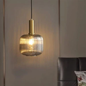 Đèn thả trần quán cafe, bàn ăn, tab đầu giường chao thủy tinh DC-TT52C