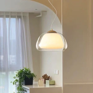 Đèn thả trần quán cafe, bàn ăn, tab đầu giường chao thủy tinh DC-TT56