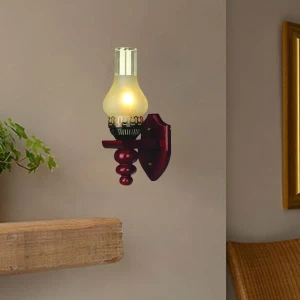 Đèn treo tường cổ điển bằng gỗ trang trí phòng khách, quán cafe HP-VG3