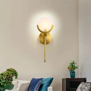 Đèn treo tường thân sơn vàng gắn phòng khách, phòng ngủ H340mm EC-V881