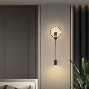 Đèn tường led hiện đại thân đen có chiếu hướng xuống H470mm AN-V8251