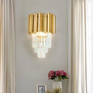 Đèn tường pha lê trang trí gắn phòng khách sang trọng H300mm PH-GT877C