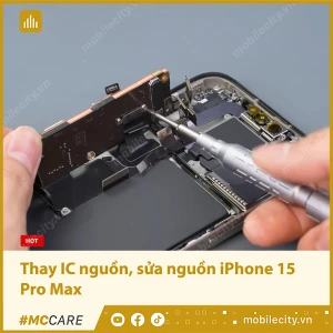 Thay IC nguồn, sửa nguồn iPhone 15 Pro Max