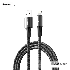 Cáp sạc Nhanh 15W=3A Bọc Dù Remax C12 (A-L) USB Ra Lighting