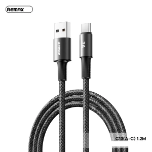 Cáp Sạc Nhanh 15W=3A Bọc Dù Remax C13 (A-C) USB Ra typeC
