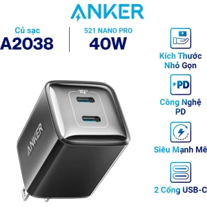 Cốc sạc chung Anker 521 Nano Pro 2C 40W