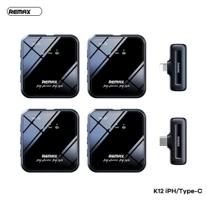 Mic Thu Âm Quay Phim Remax K12 Cổng Type/ Lighting Iph (2 Mic) TypeC