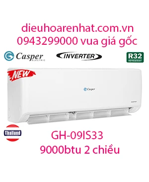 Điều hòa Casper 9000 BTU 2 chiều inverter GH-09IS33