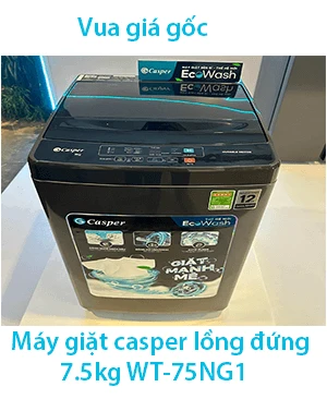 Máy giặt casper lồng đứng 7.5kg WT-75NG1