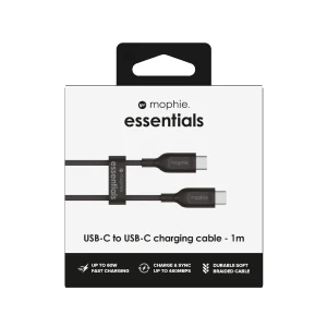 Cáp Type-C to Type-C Mophie Essentials 60W 1M