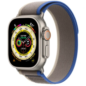 Đồng hồ Apple Watch Ultra GPS Cellular, 49mm Titanium Case with Blue/Gray Trail Loop M/L (A2684) -194253426004