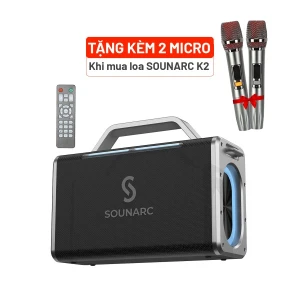 Loa karaoke kháng nước SOUNARC K2 ( Tặng kèm 2 Micro)