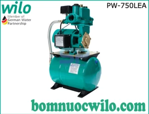 Máy bơm tăng áp tự động Wilo PW-750LEA có bình tích áp