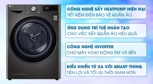 Máy sấy bơm nhiệt LG 9 Kg DVHP09B